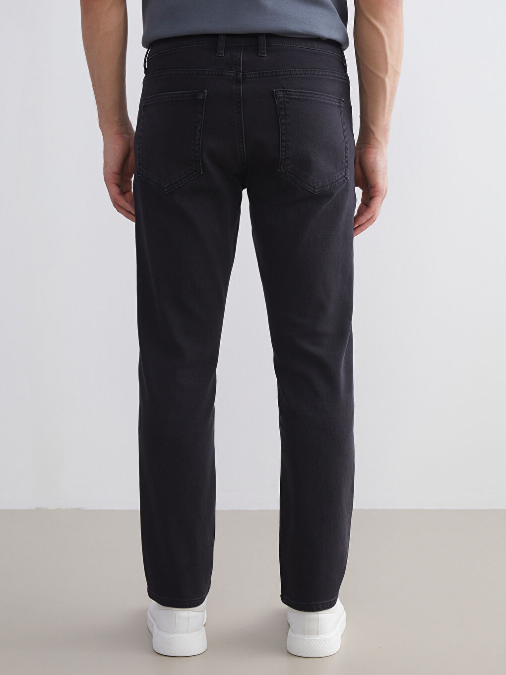 Siyah 779 Regular Fit İçi Polarlı Kışlık Erkek Jean Pantolon-3