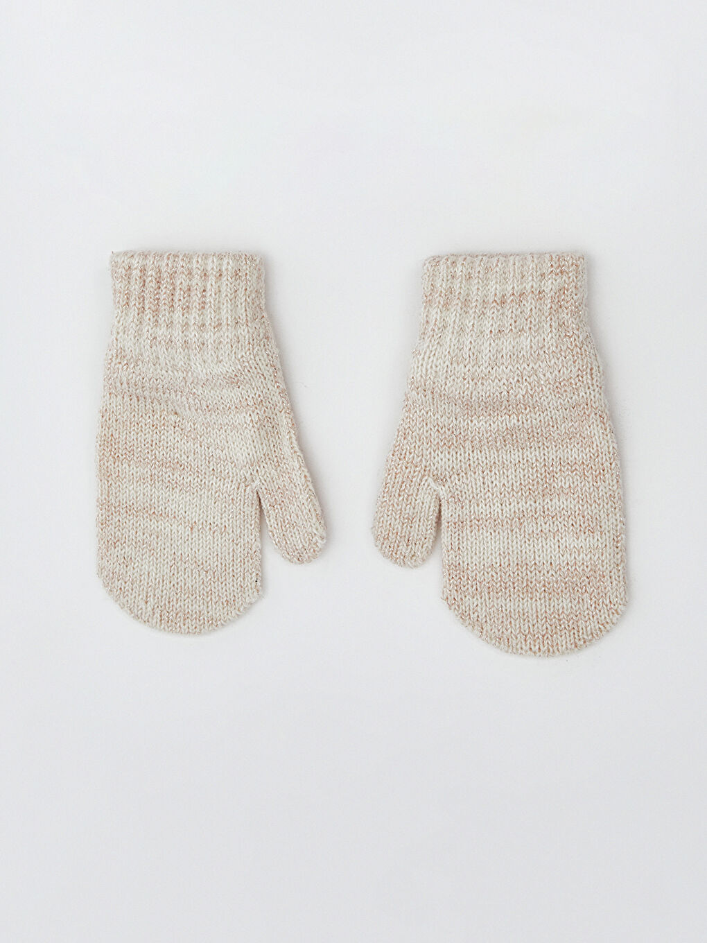 Bej Basic Kız Bebek Triko Eldiven