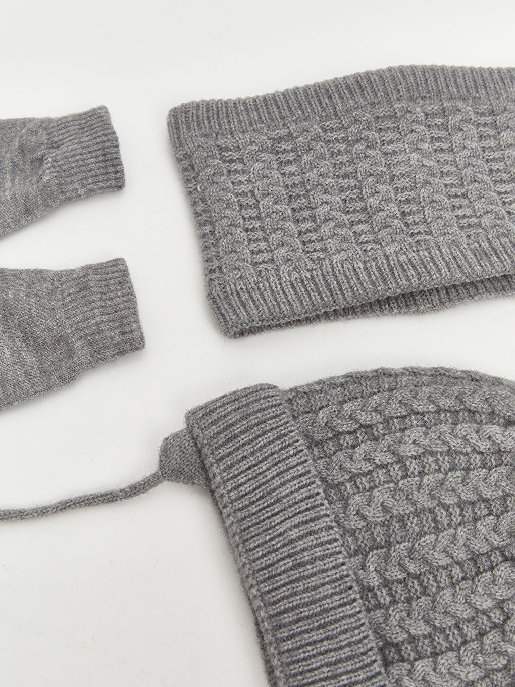 Pom-pom Baby Boys' Scarf, Beanie, and Glove Set-1