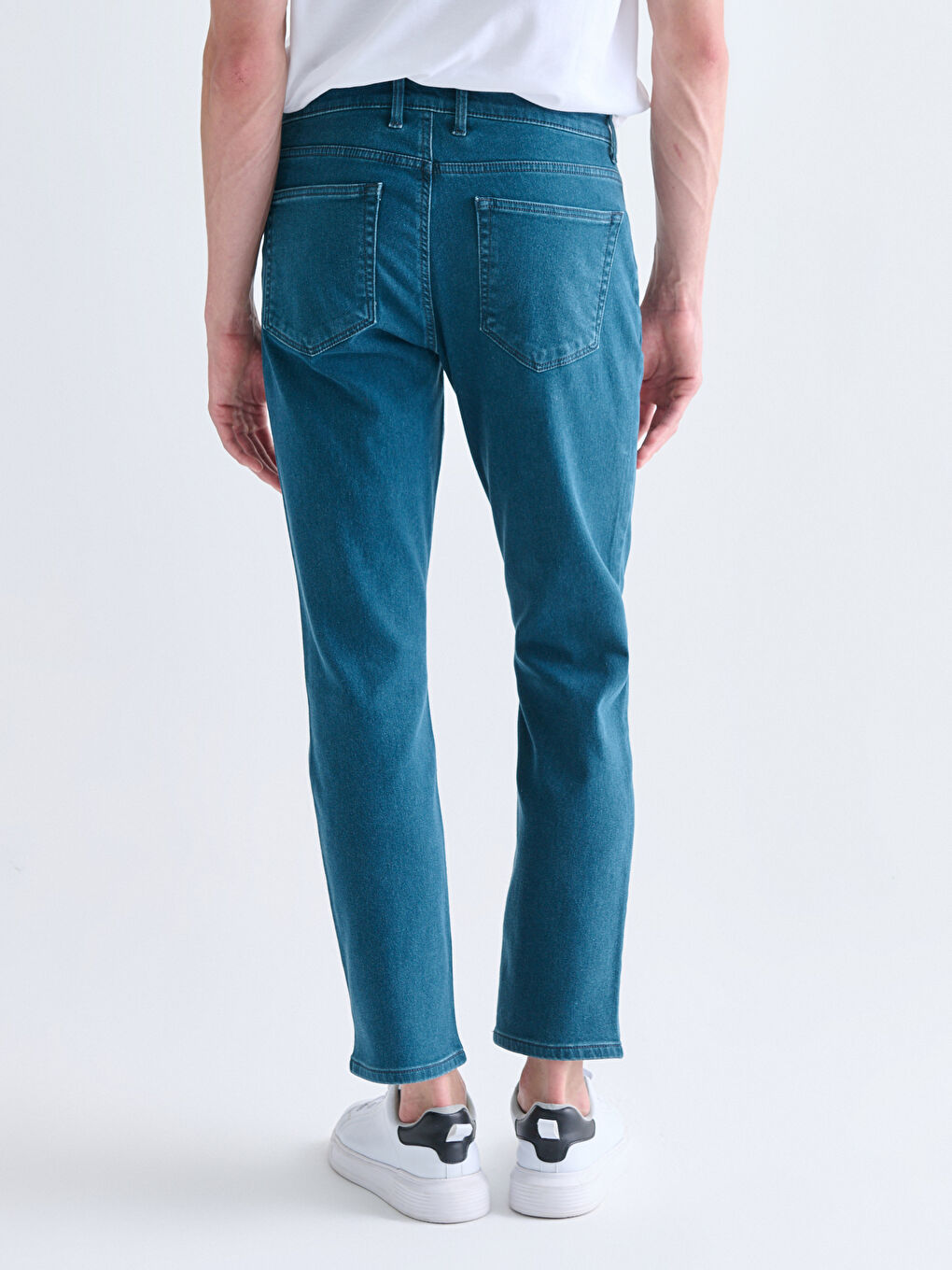 Yeşil 779 Regular Fit İçi Polarlı Kışlık Erkek Jean Pantolon-3