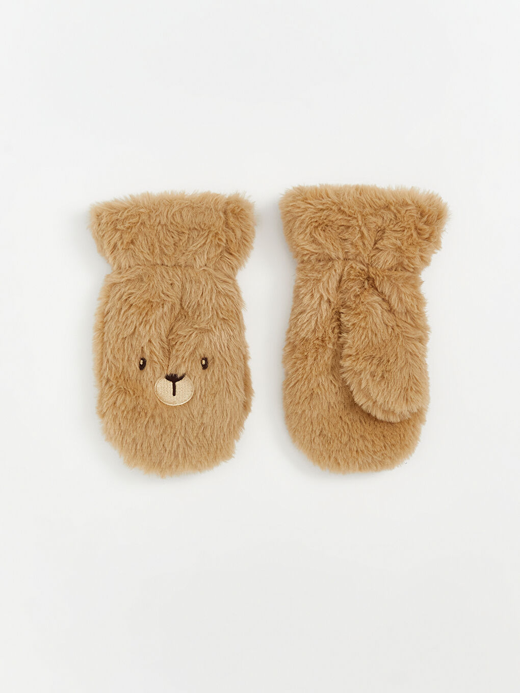 Baby Boy BEIGE Newborn Mittens-1