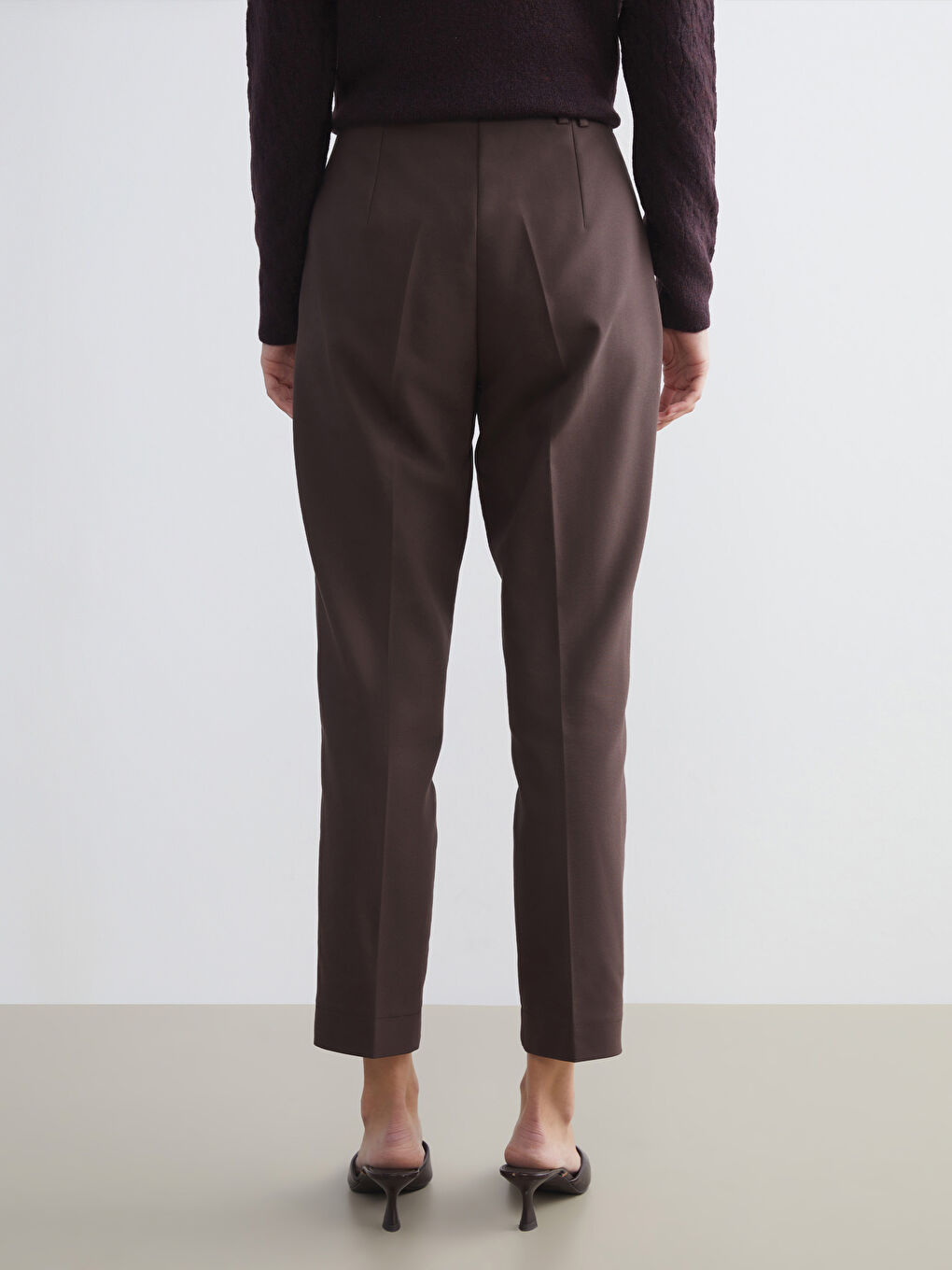 Plus Size Slim Fit Women's Cigarette Pants-1