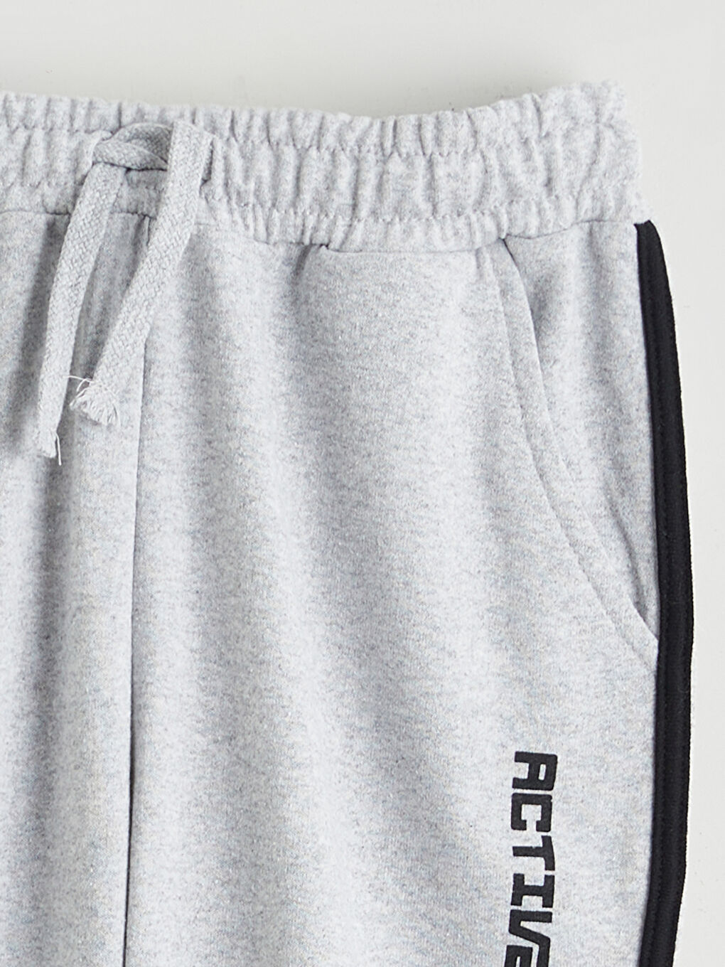 Gri Beli Lastikli Erkek Çocuk Jogger Eşofman Altı-1