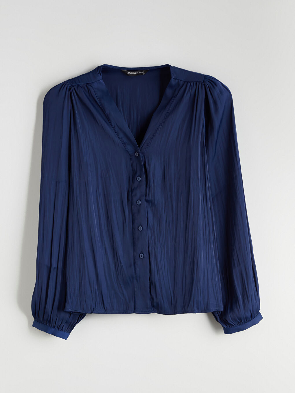 Әйелдер көк Блузка-4