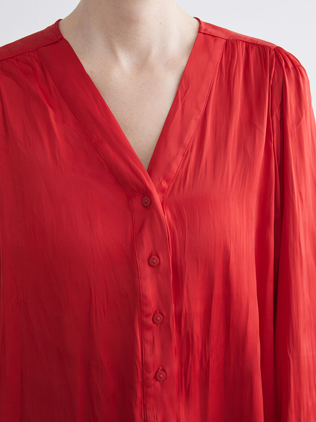 Әйелдер қызыл Блузка-2