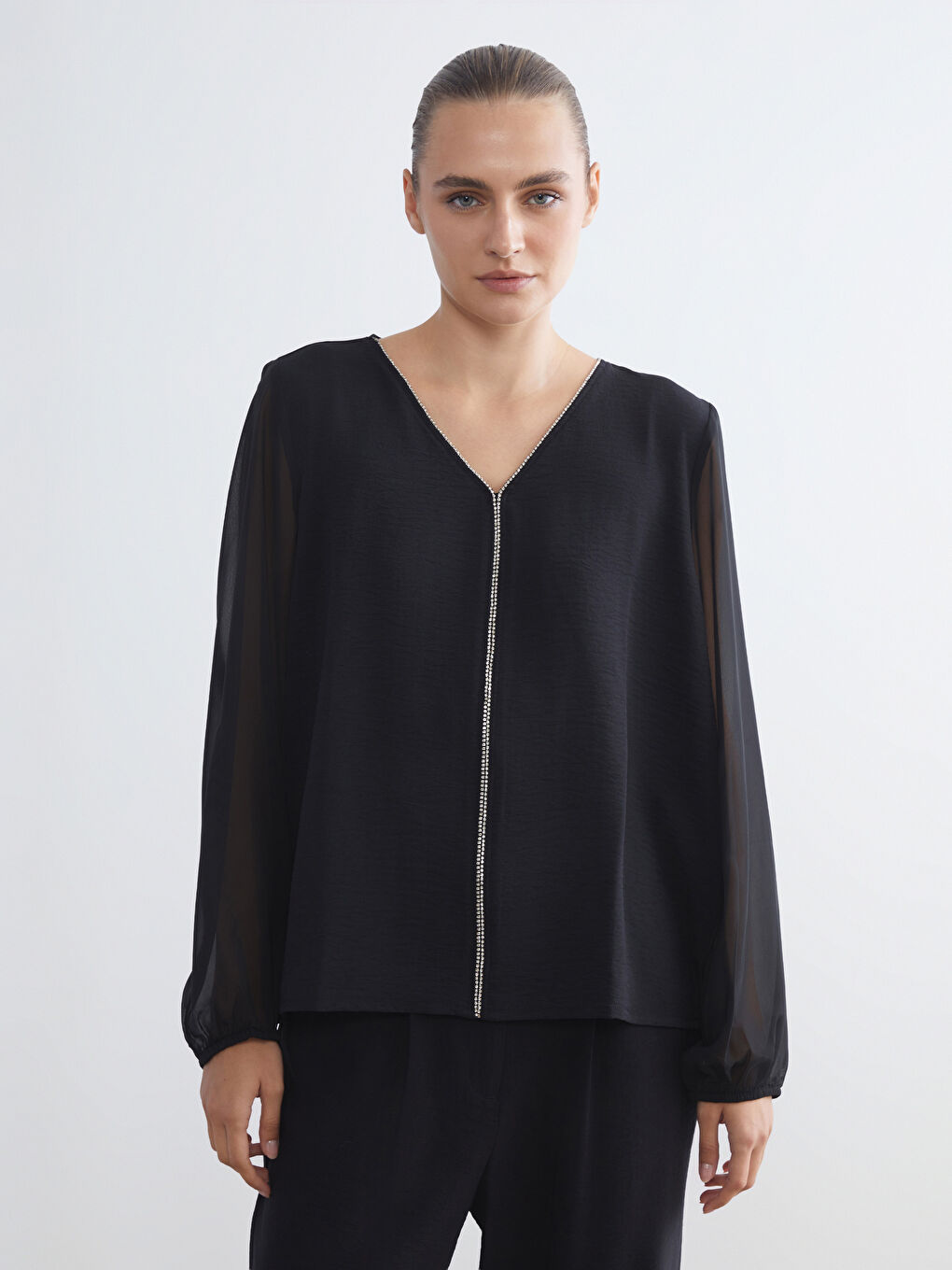 Әйелдер қара Блузка