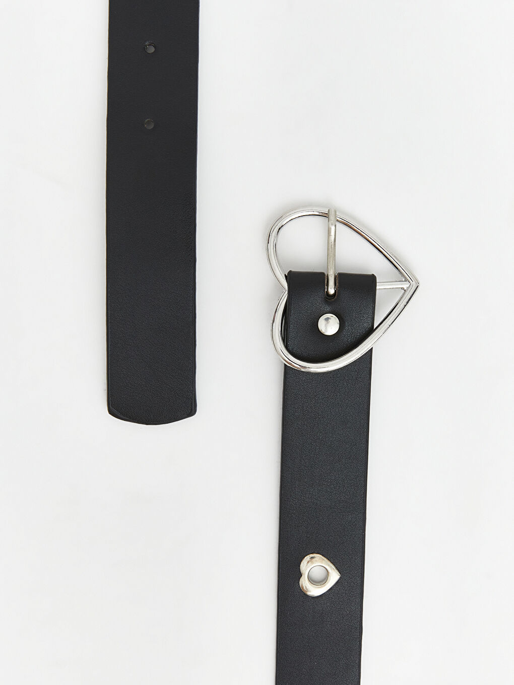 Siyah Deri Görünümlü Kız Çocuk Kemer-2