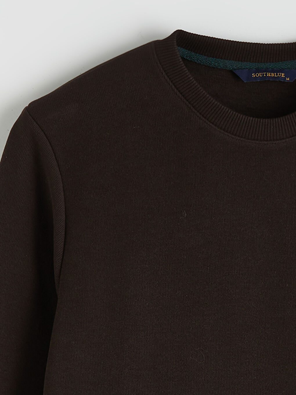 Kahverengi Bisiklet Yaka Erkek Sweatshirt-5