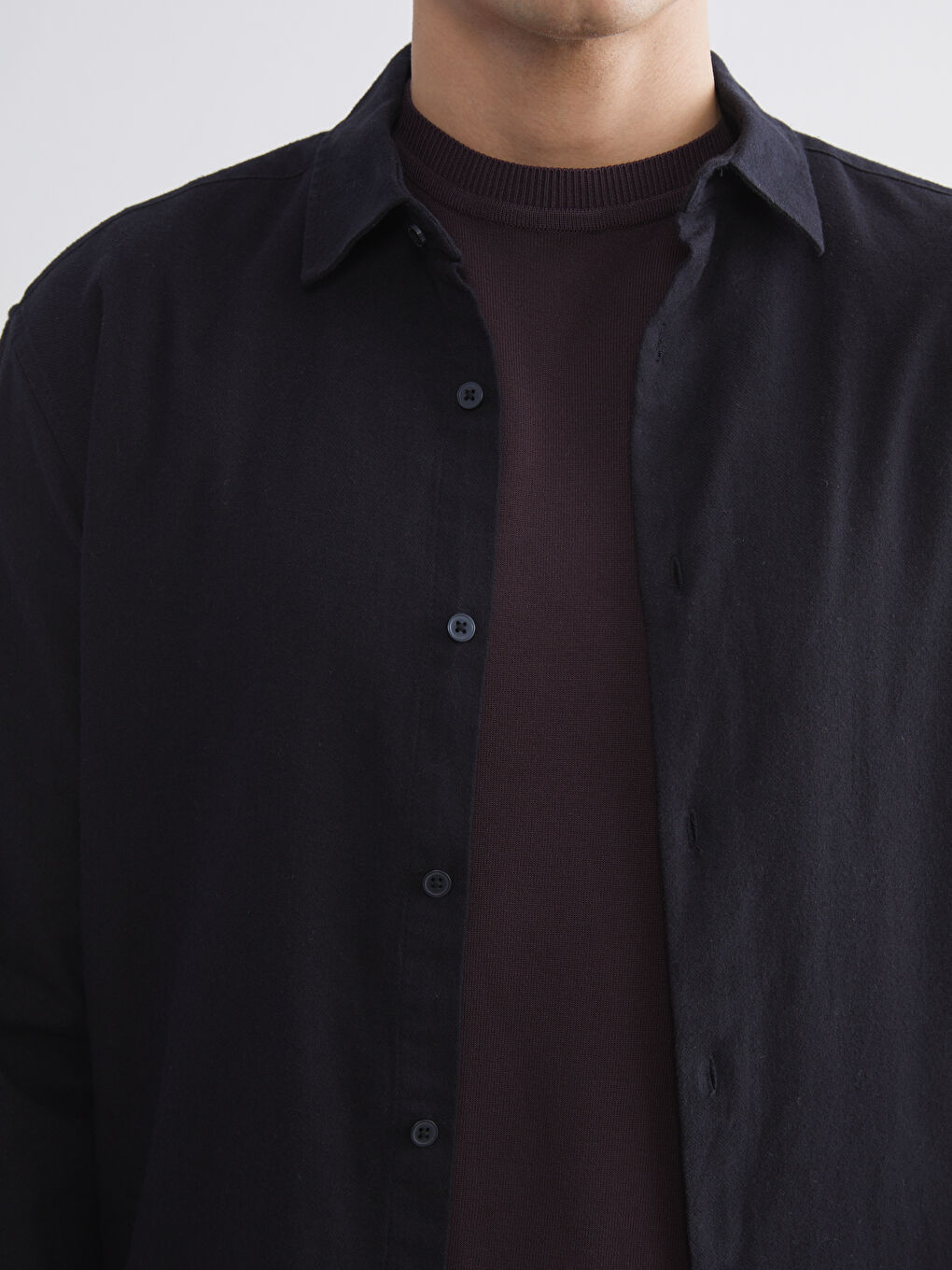 Regular Fit Long Sleeve Gabardine Men's Shirt-2