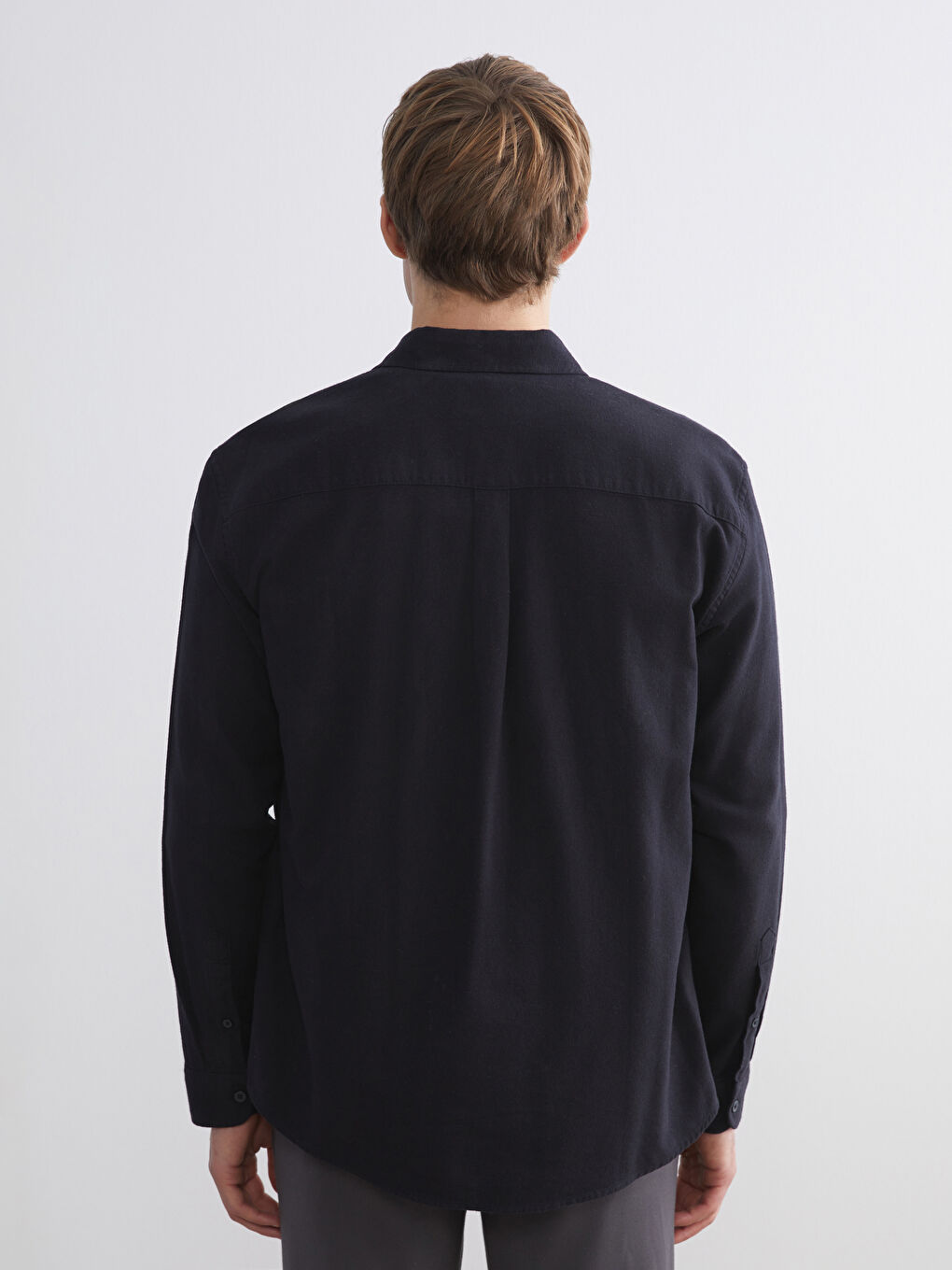 Regular Fit Long Sleeve Gabardine Men's Shirt-3