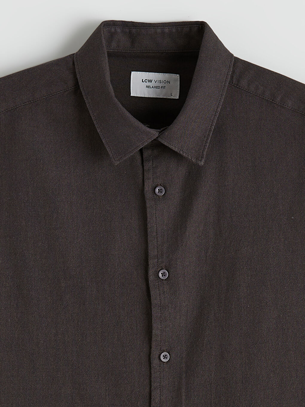 Kahverengi Regular Fit Uzun Kollu Gabardin Erkek Gömlek-5