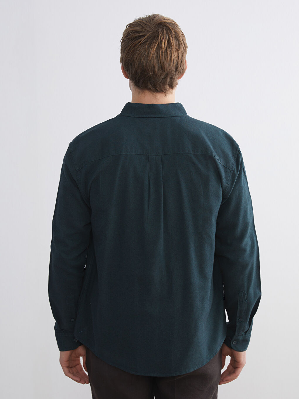 Regular Fit Long Sleeve Gabardine Men's Shirt-3