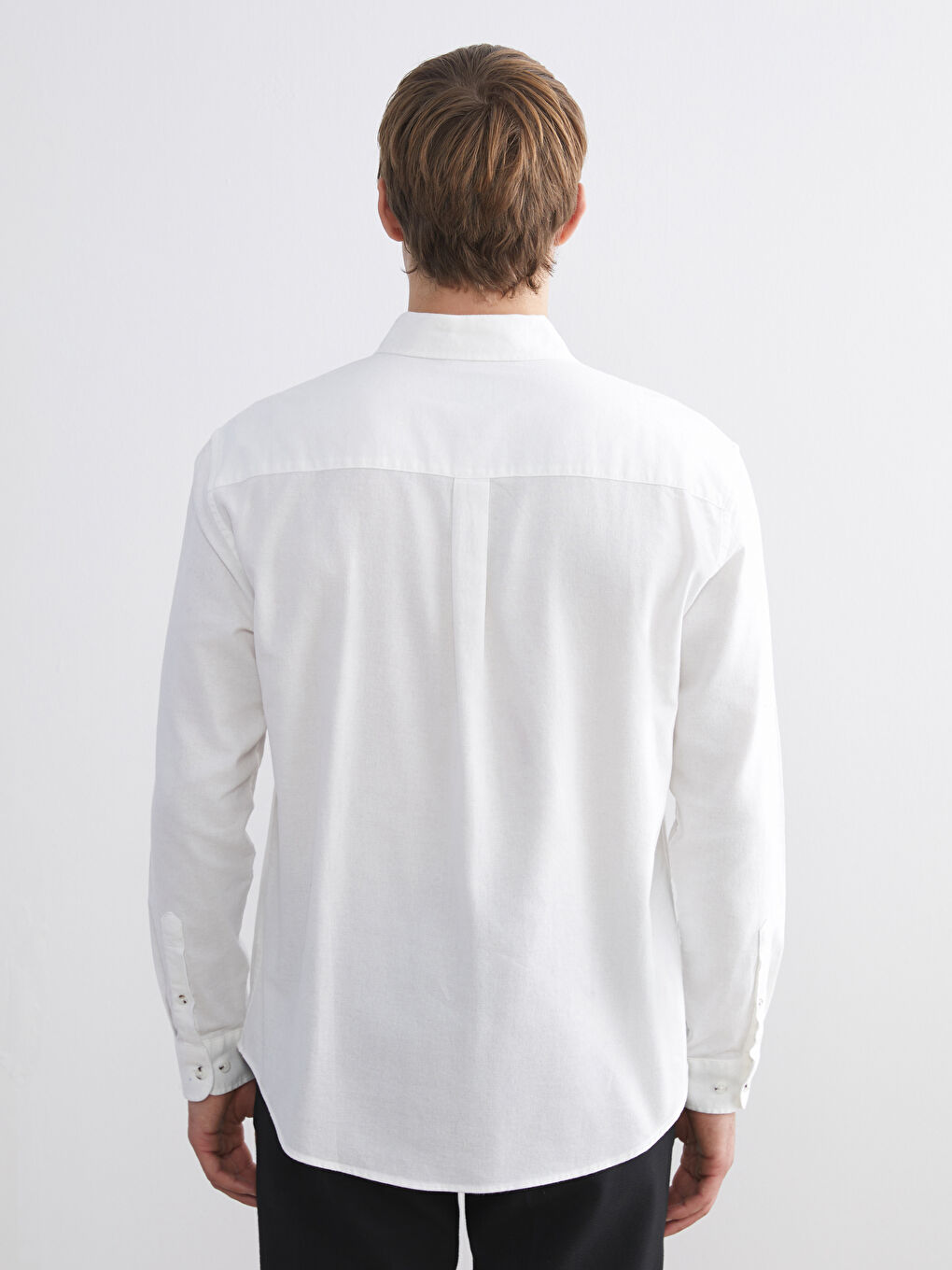 Regular Fit Long Sleeve Gabardine Men's Shirt-3