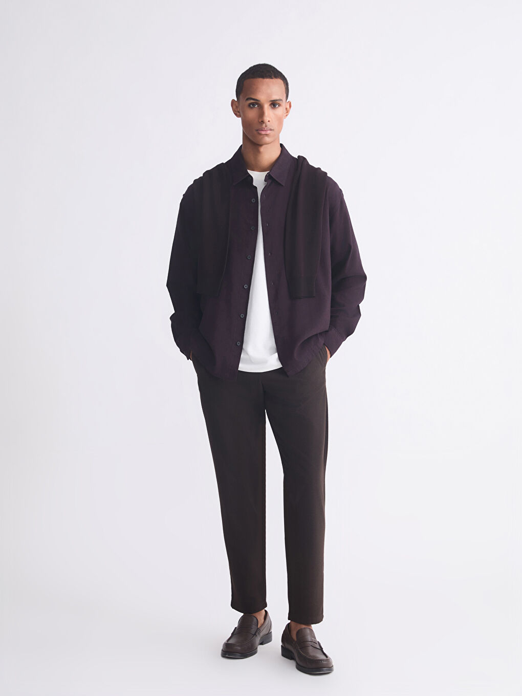 Regular Fit Long Sleeve Gabardine Men's Shirt-1