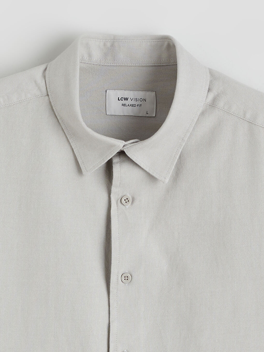 Bej Regular Fit Uzun Kollu Gabardin Erkek Gömlek-1