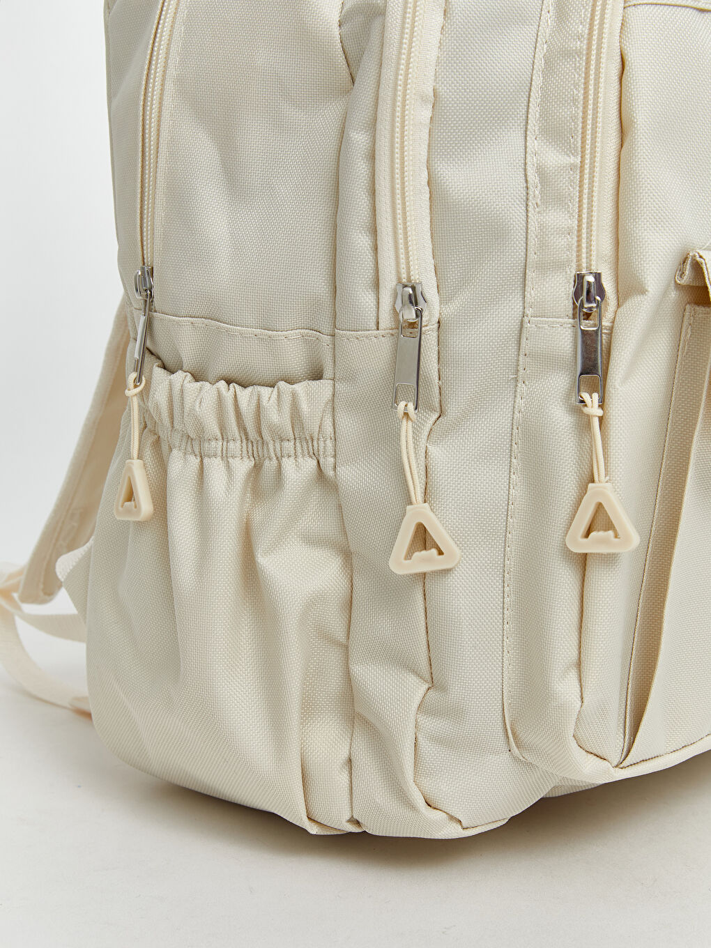 Bej Çok Bölmeli Kız Çocuk Sırt Çantası-1