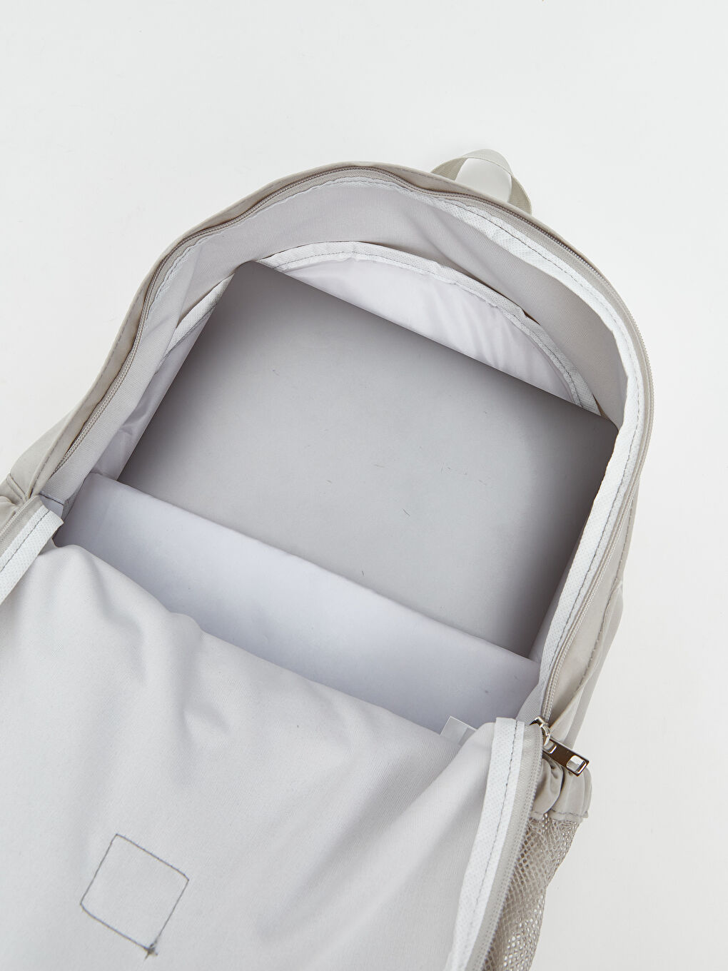 Gri Laptop Bölmeli Kadın Sırt Çantası-3