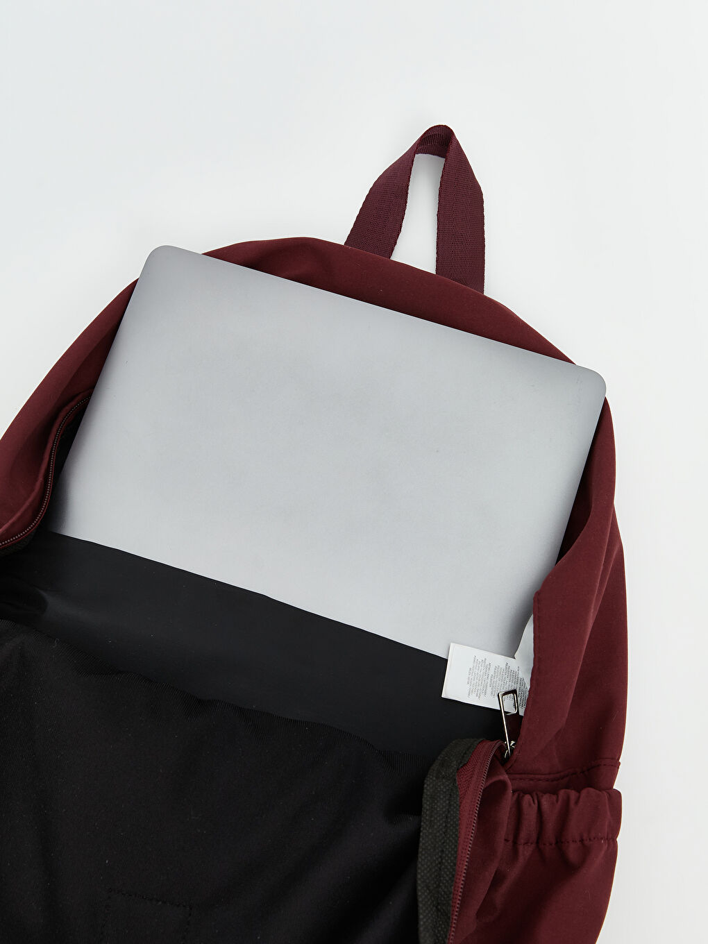 Bordo Laptop Bölmeli Kadın Sırt Çantası-2