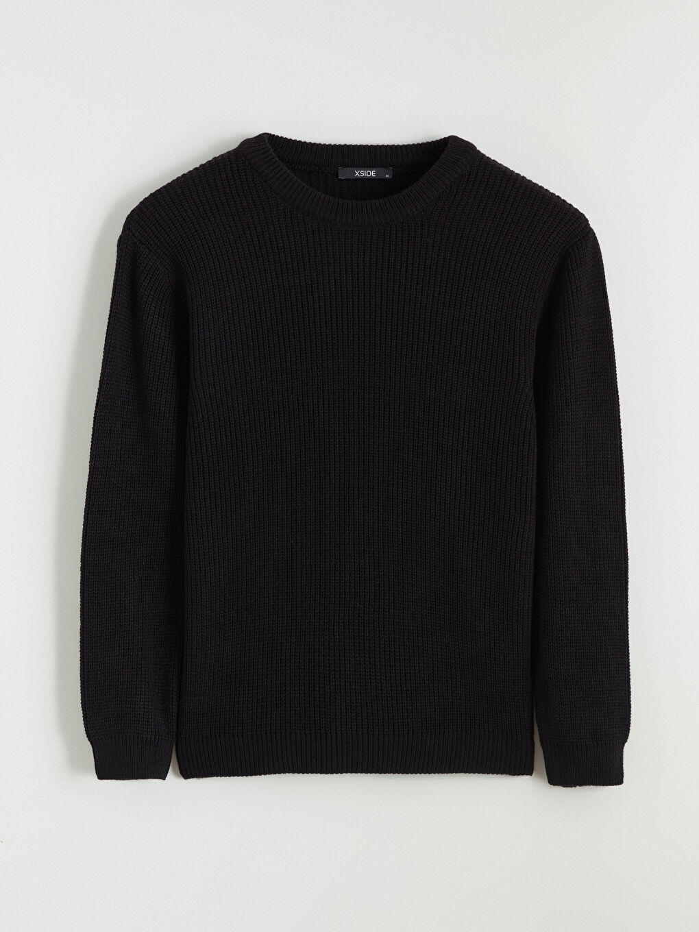 Crew Neck Long Sleeve Men's Tricot Sweater-4