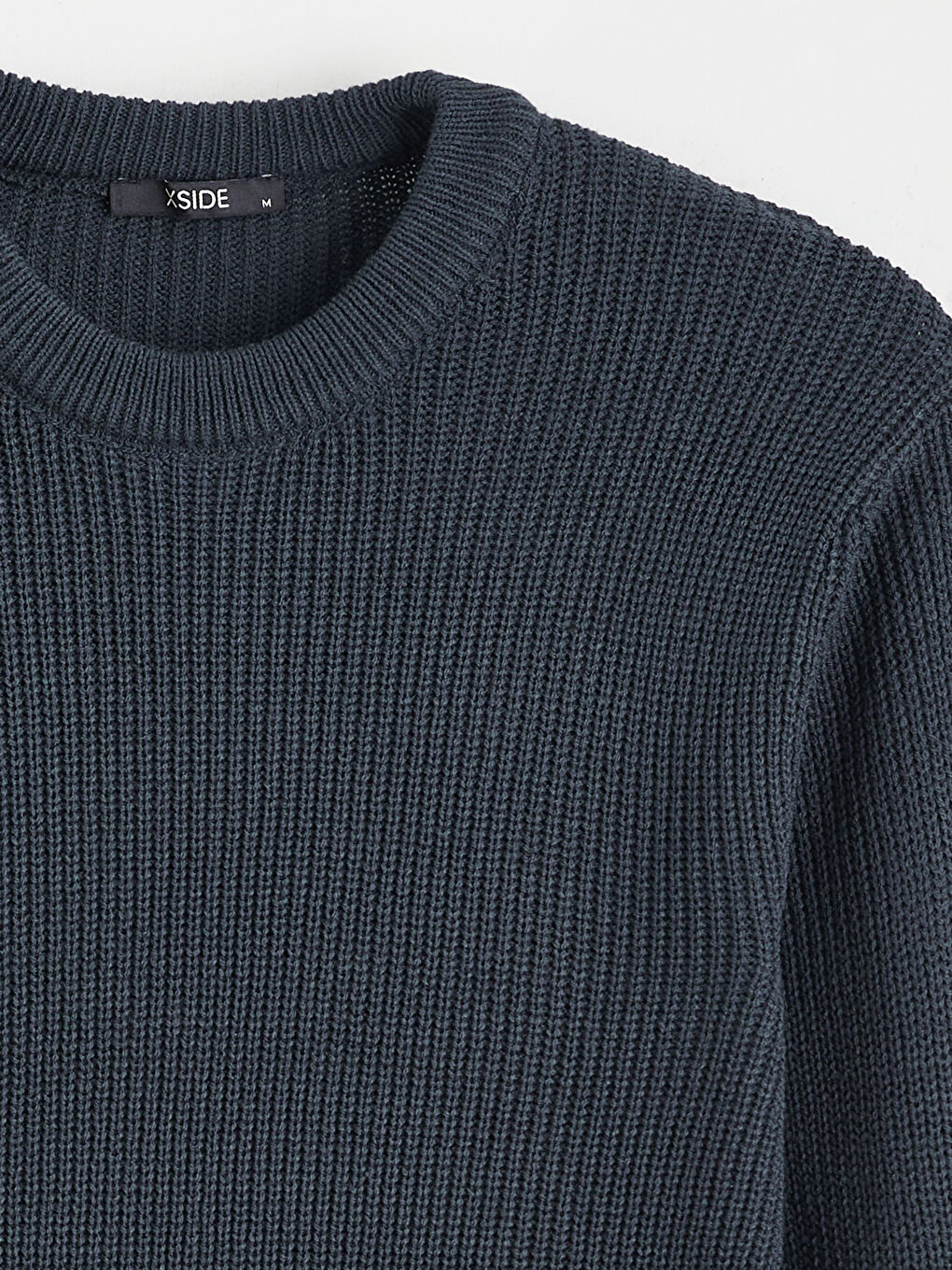 Petrol Bisiklet Yaka Erkek Triko Kazak-5