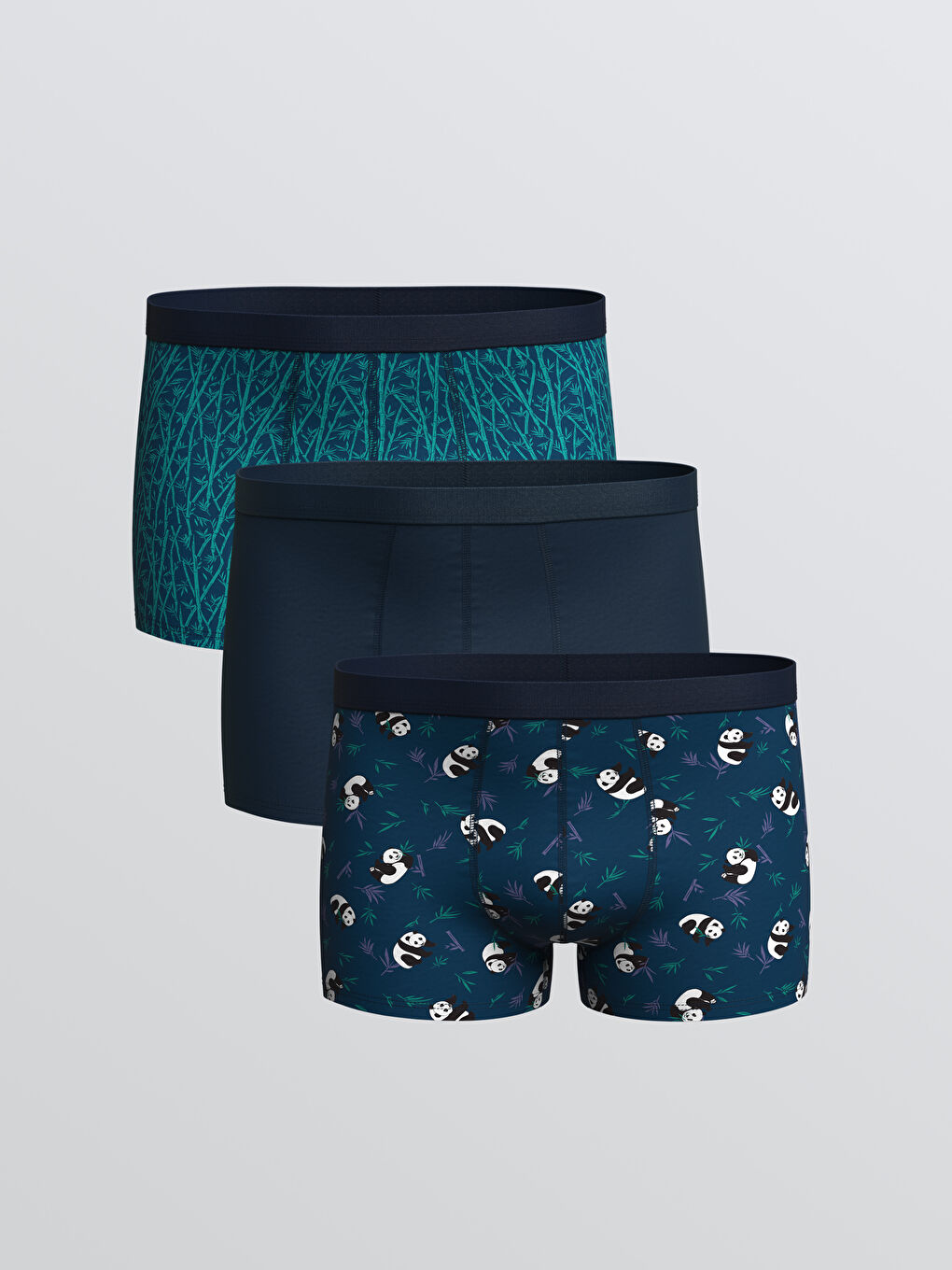 Standard Fit Baumwoll-Stretch Herren Boxershorts 3er-Pack