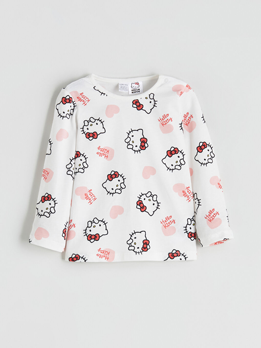 LCW baby Štampana Pidžama Komplet za Bebe Devojčice Hello Kitty -W5G097Z1-LRA