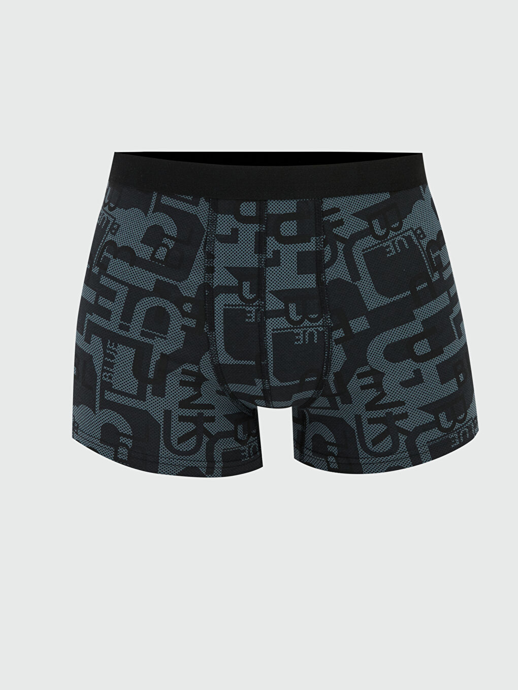 Siyah Standart Kalıp Pamuklu Esnek Erkek Boxer