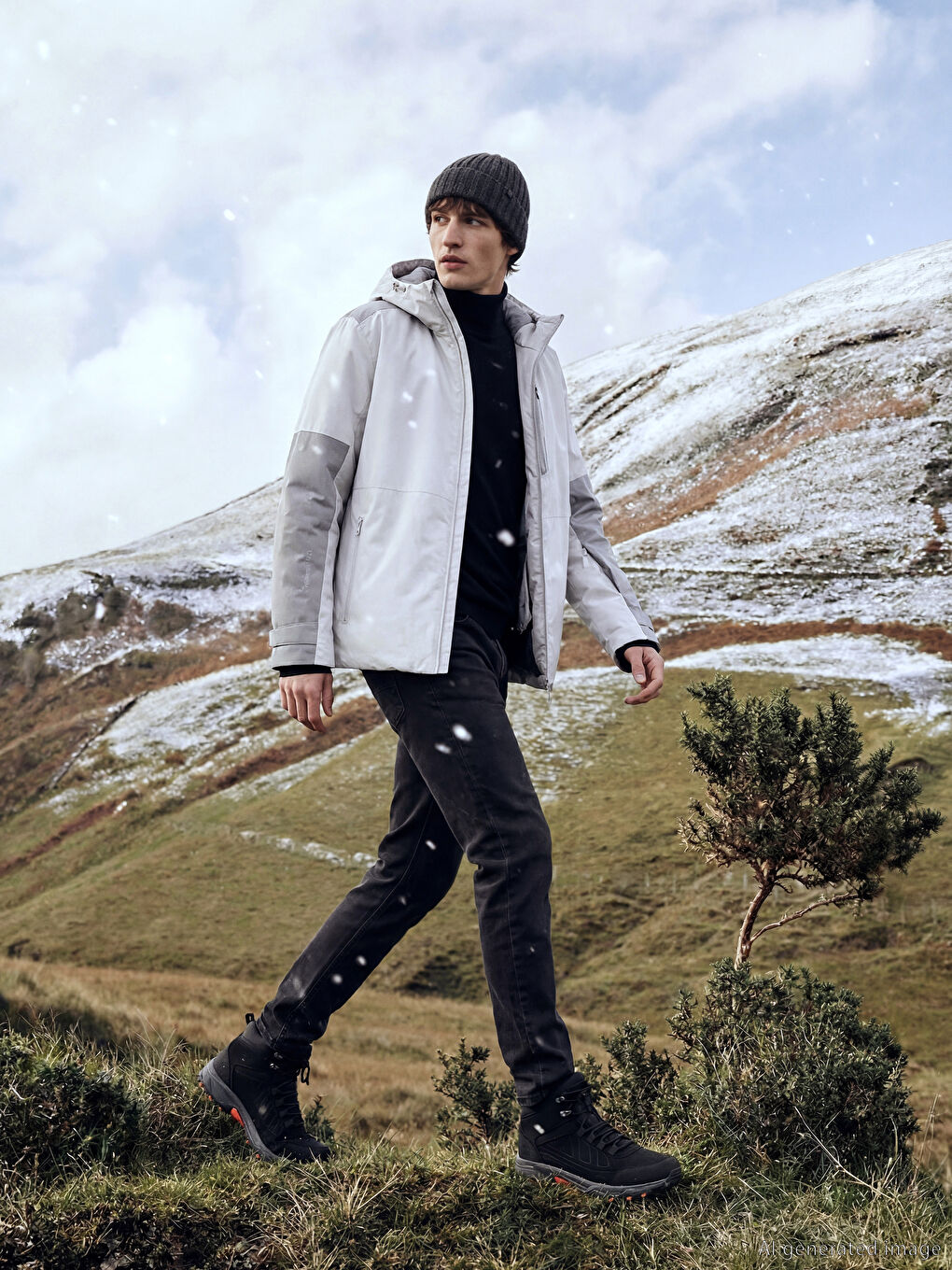 Antrasit 750 Slim Fit İçi Polarlı Kışlık Erkek Jean Pantolon