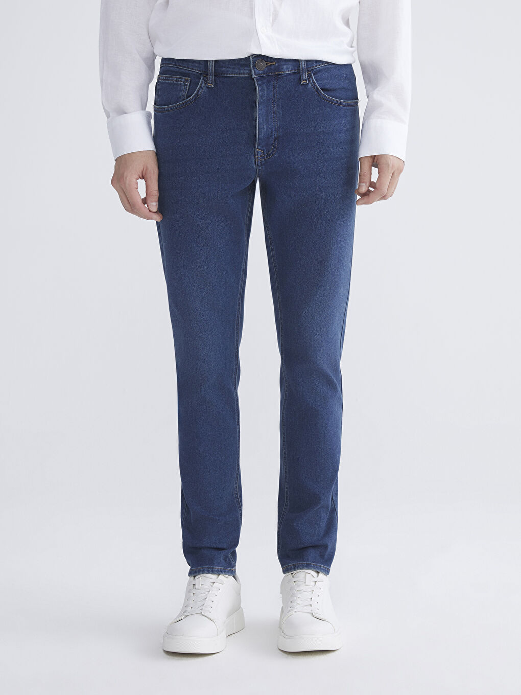 İndigo 750 Slim Fit İçi Polarlı Kışlık Erkek Jean Pantolon-1