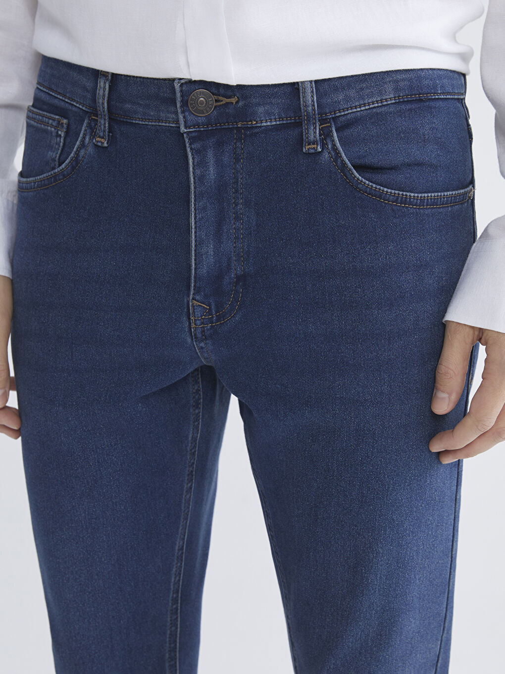 İndigo 750 Slim Fit İçi Polarlı Kışlık Erkek Jean Pantolon-2