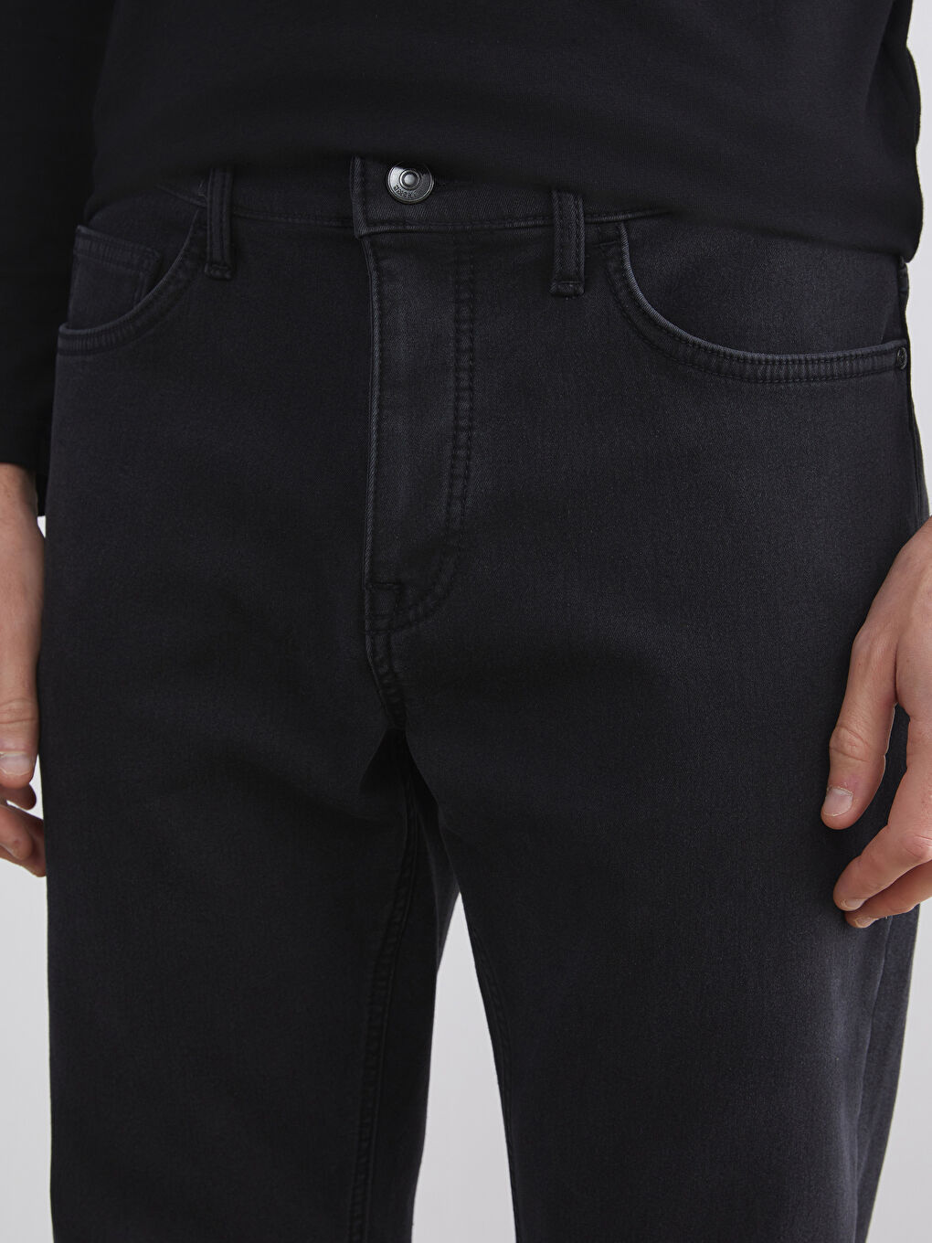 Antrasit 779 Regular Fit İçi Polarlı Kışlık Erkek Jean Pantolon-2