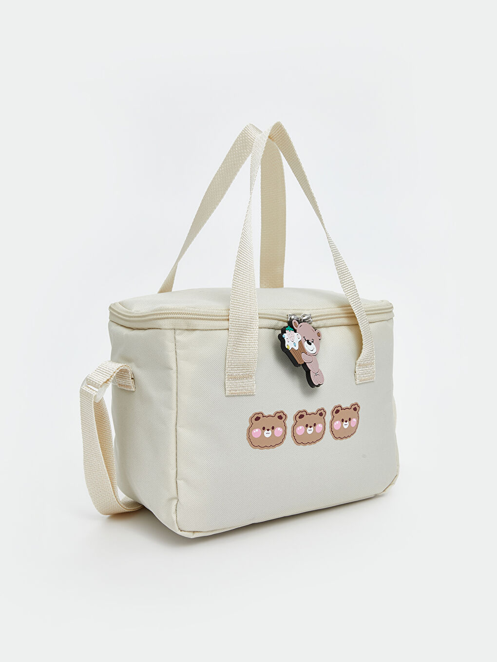 Ekru Fermuarlı Termal Çanta-1