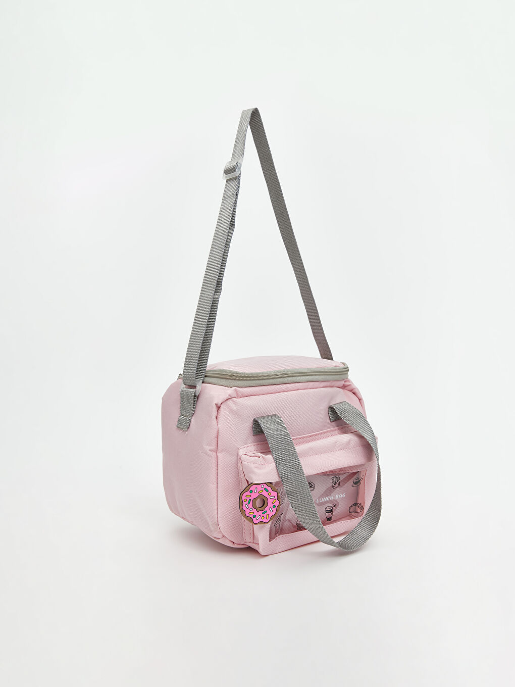 Pembe Fermuarlı Kız Çocuk Termal Beslenme Çantası-1