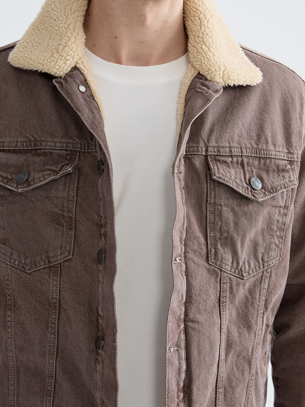 Kahverengi İçi Kürklü Erkek Jean Mont-2