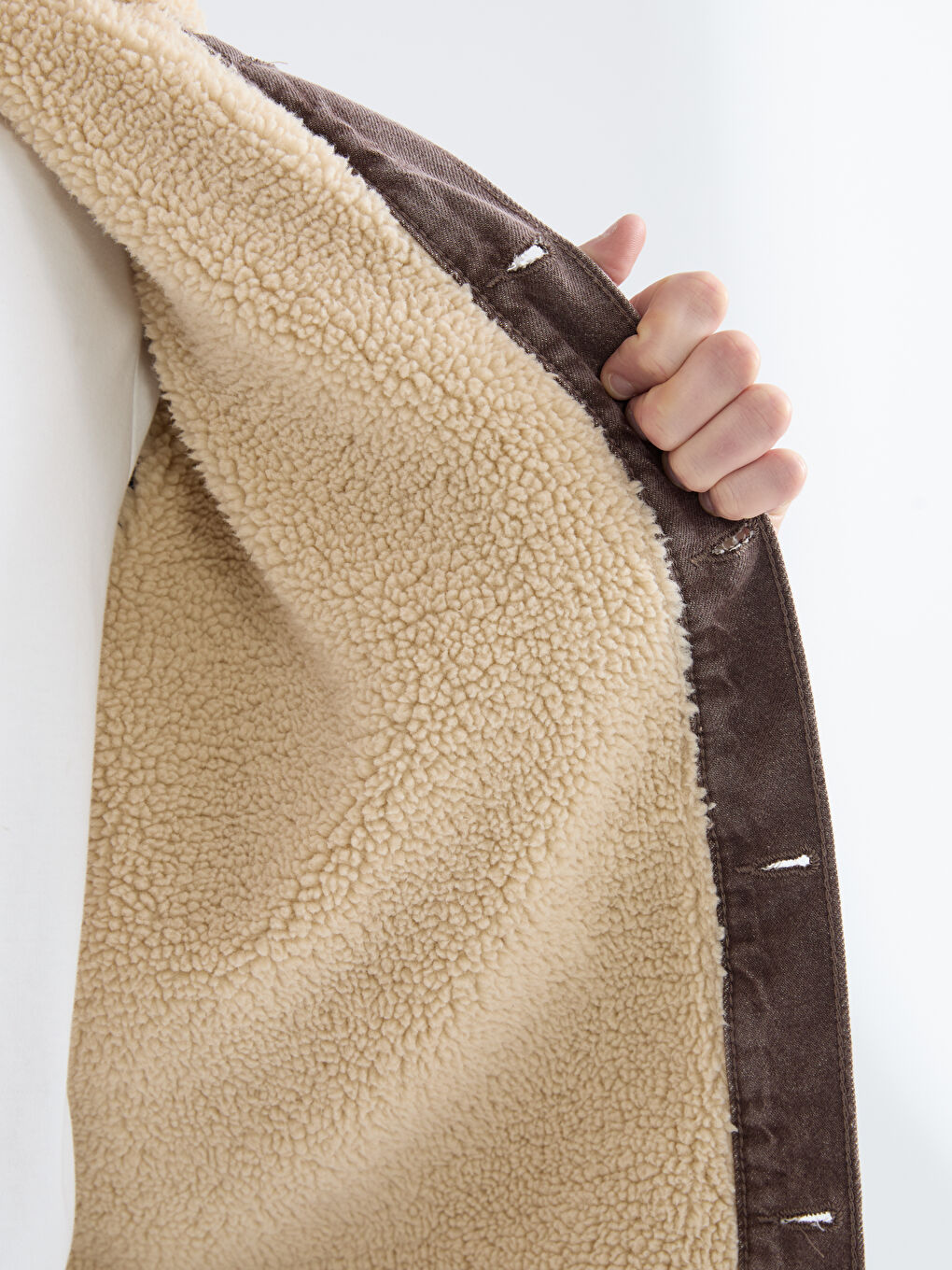 Kahverengi İçi Kürklü Erkek Jean Mont-3