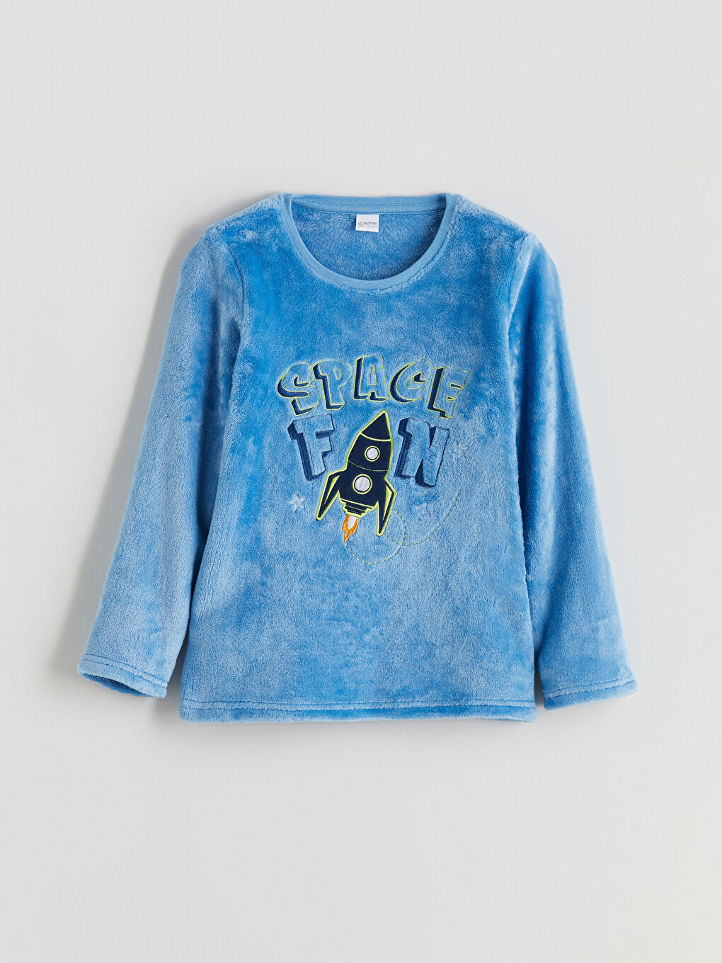 Crew Neck Velvet Boys' Pyjama Set-1