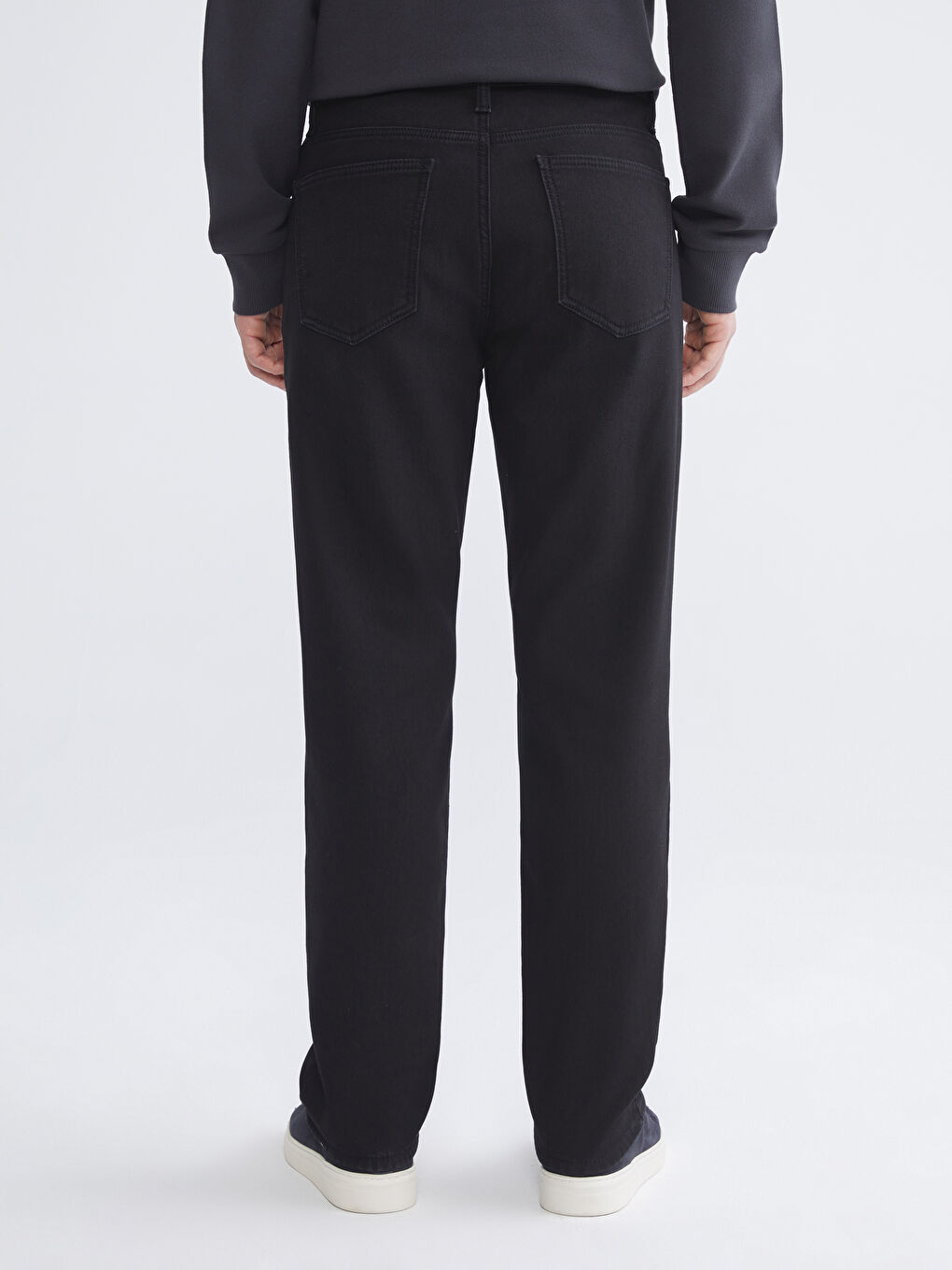 Siyah 779 Regular Fit İçi Polarlı Kışlık Erkek Jean Pantolon-3