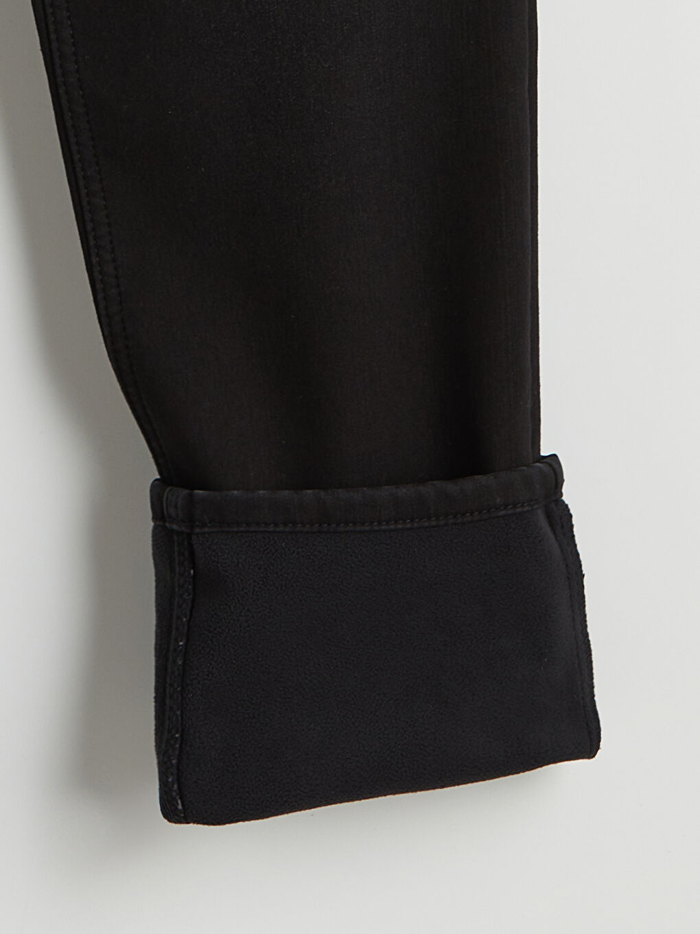 Siyah 779 Regular Fit İçi Polarlı Kışlık Erkek Jean Pantolon-1