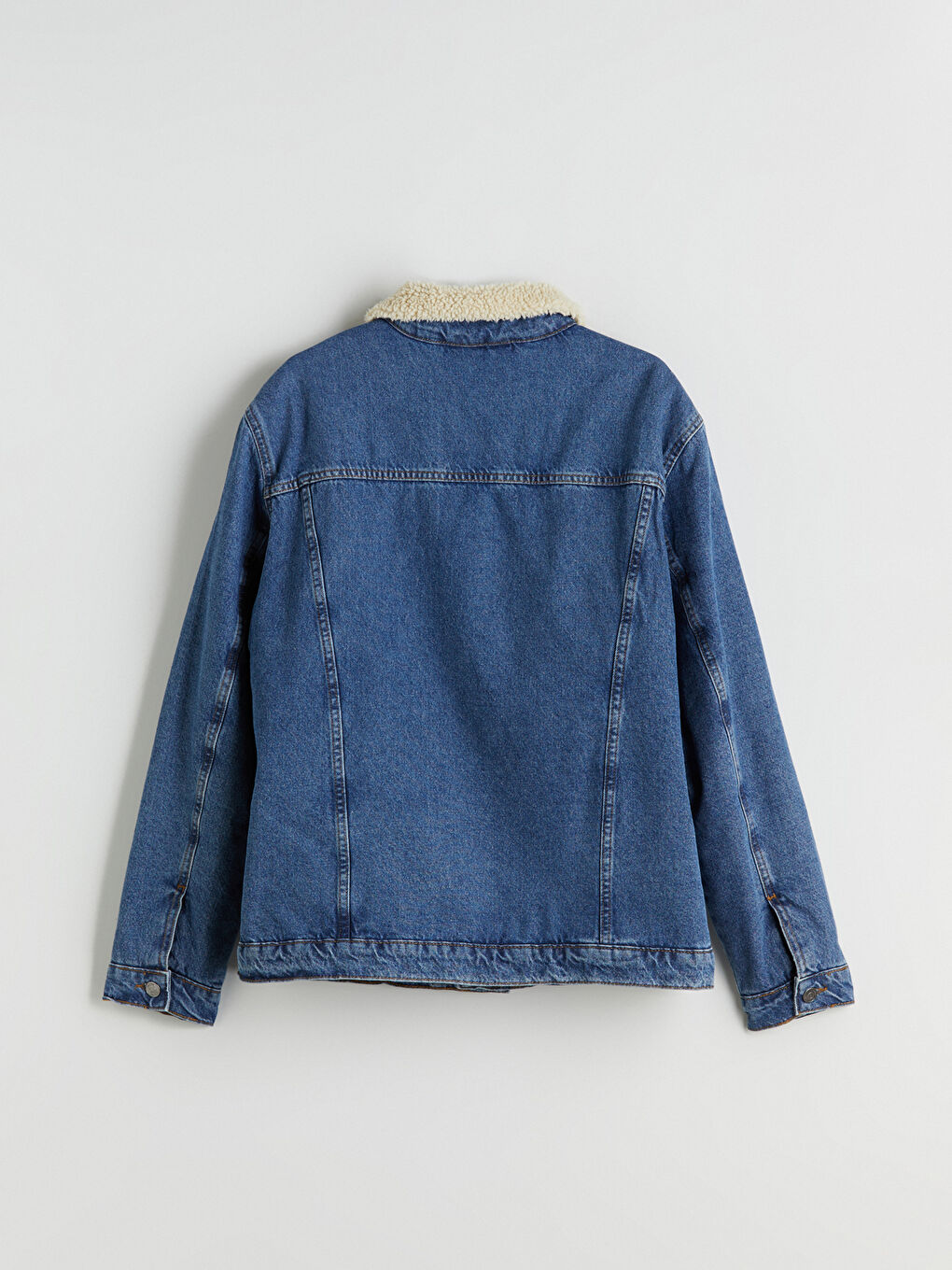 İndigo Standart Kalıp Erkek Jean Ceket-7