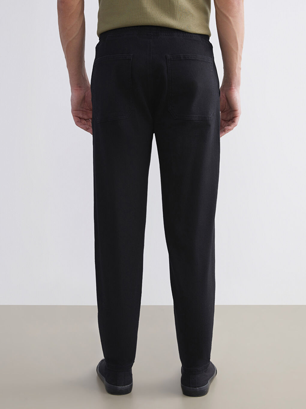 Siyah 700 Straight Fit İçi Polarlı Kışlık Erkek Jean Pantolon-3