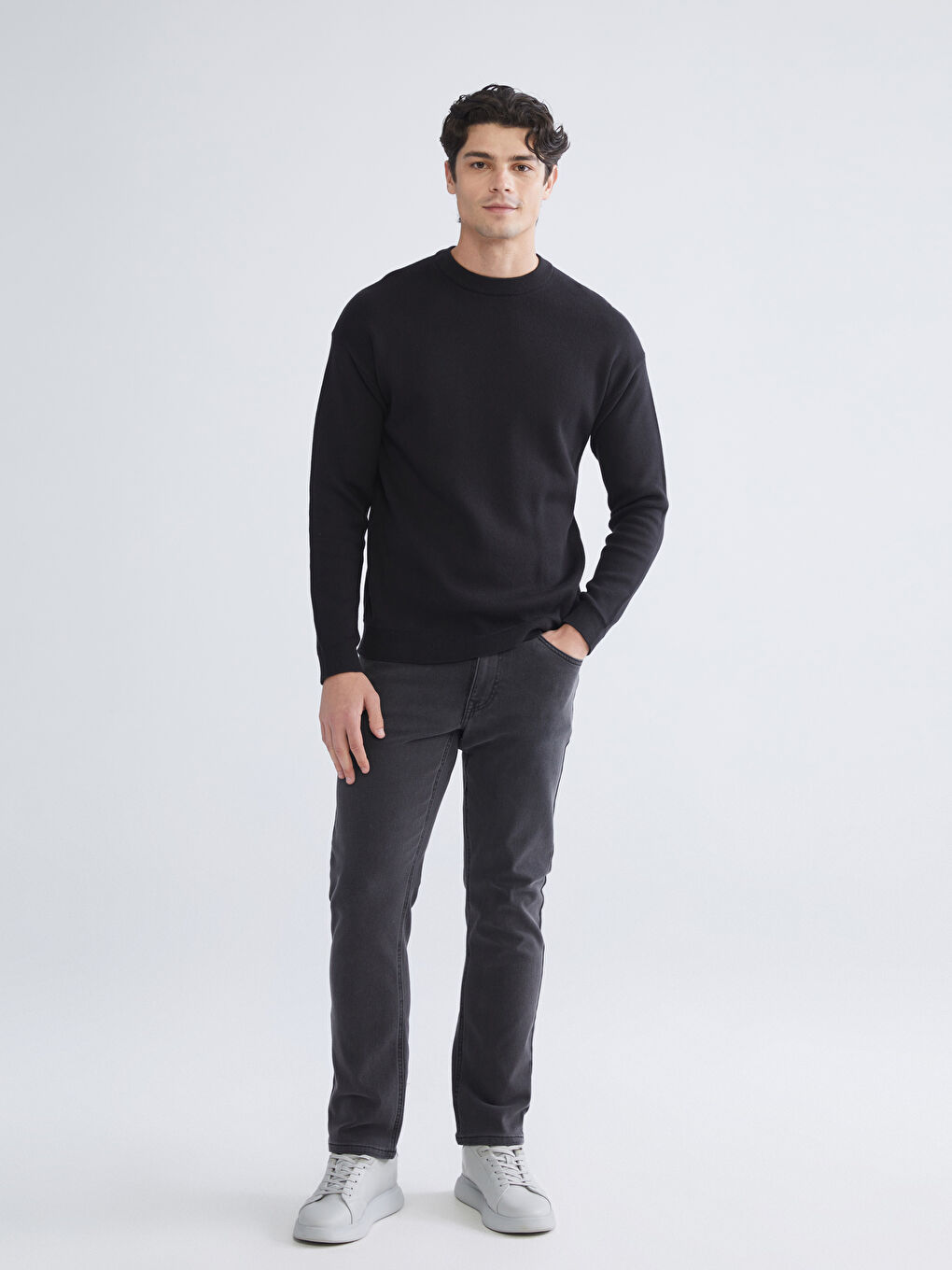 Antrasit 779 Regular Fit İçi Polarlı Kışlık Erkek Jean Pantolon