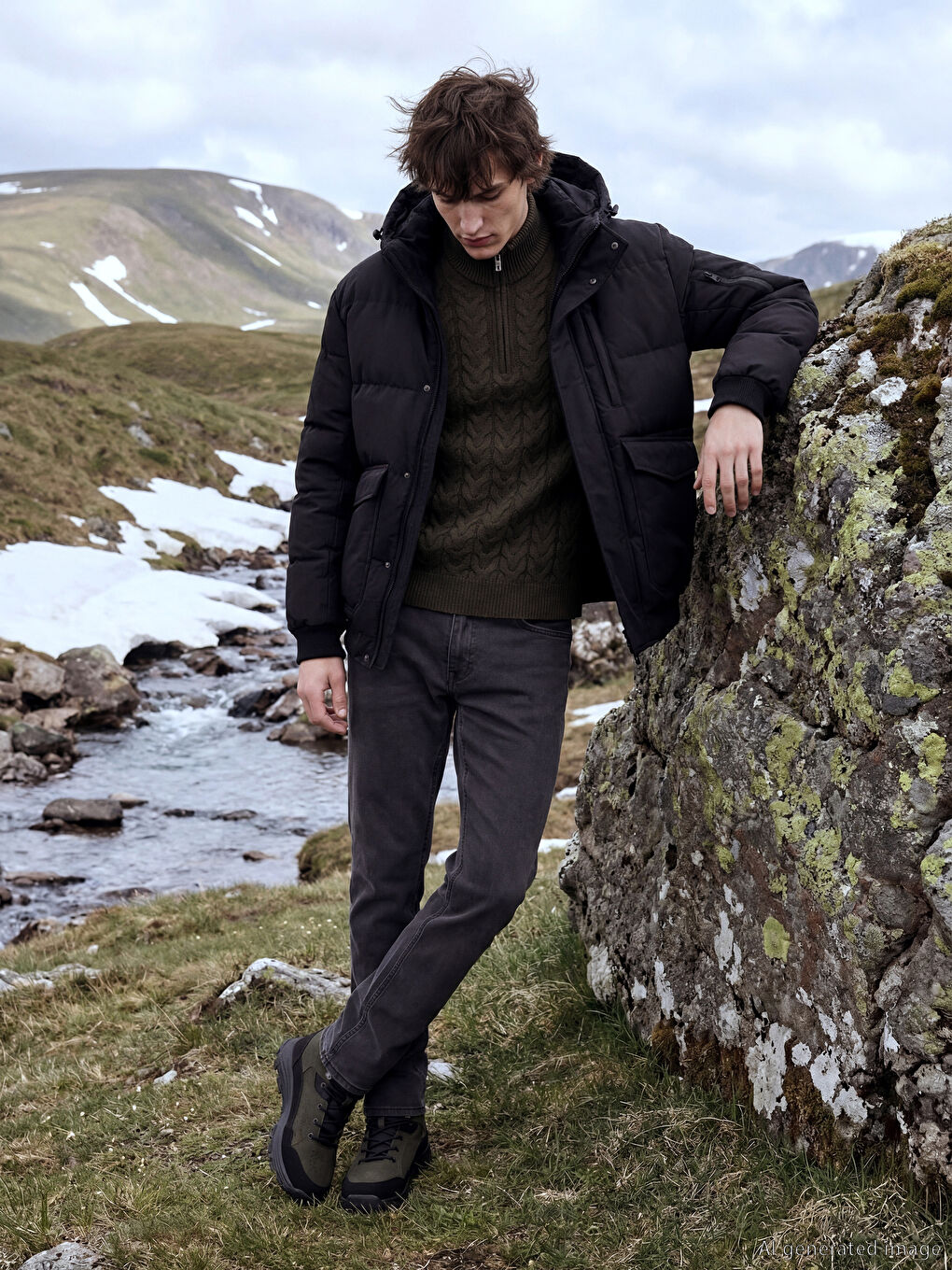 Antrasit 779 Regular Fit İçi Polarlı Kışlık Erkek Jean Pantolon