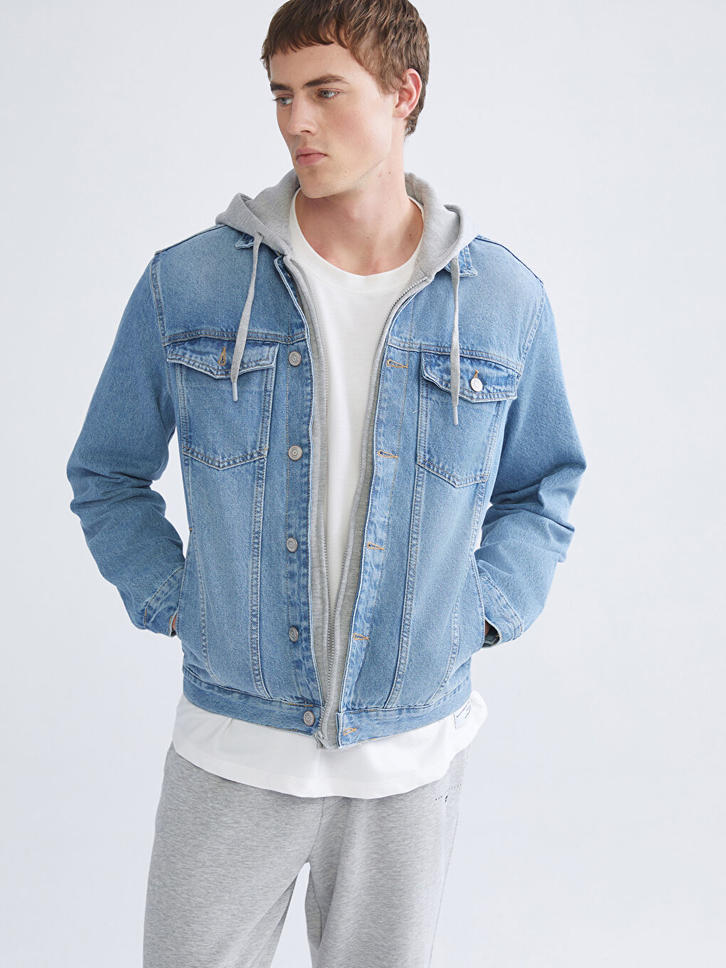 İndigo Standart Kalıp Erkek Jean Ceket