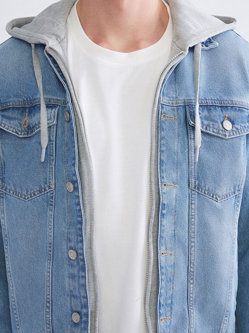 İndigo Standart Kalıp Erkek Jean Ceket-2