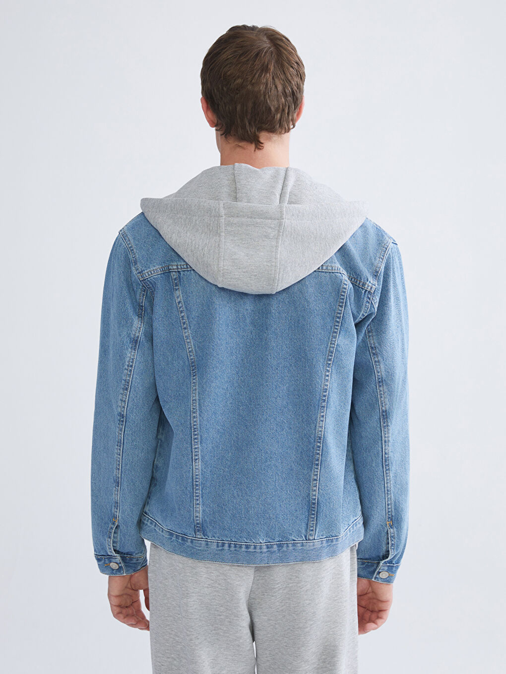 İndigo Standart Kalıp Erkek Jean Ceket-4