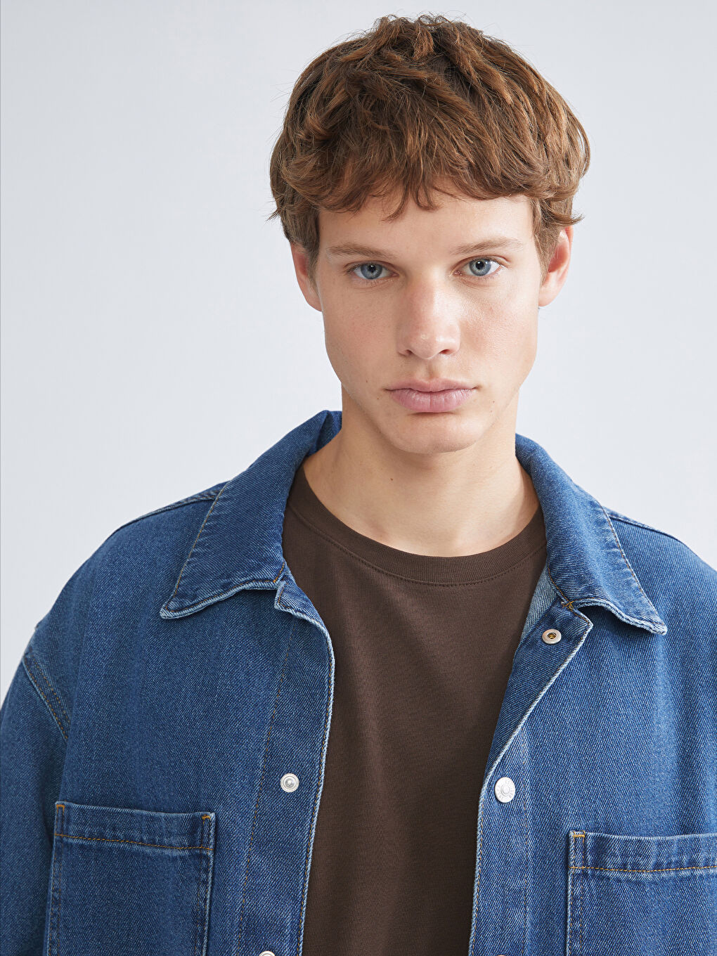 LCW Jeans Relaxed Fit Long Sleeve Men's Denim Shirt -W5G165Z8-309