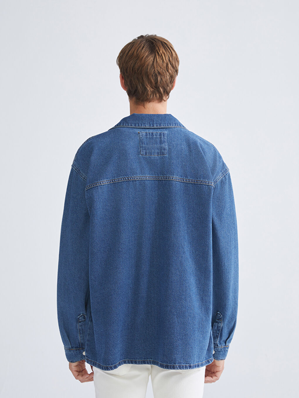 LCW Jeans Relaxed Fit Long Sleeve Men's Denim Shirt -W5G165Z8-309