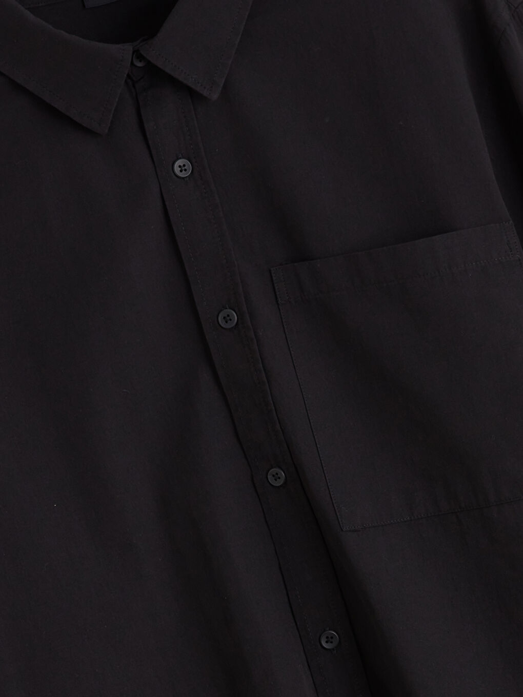 Ерлерге арналған ұзын жеңді поплин жейде-5