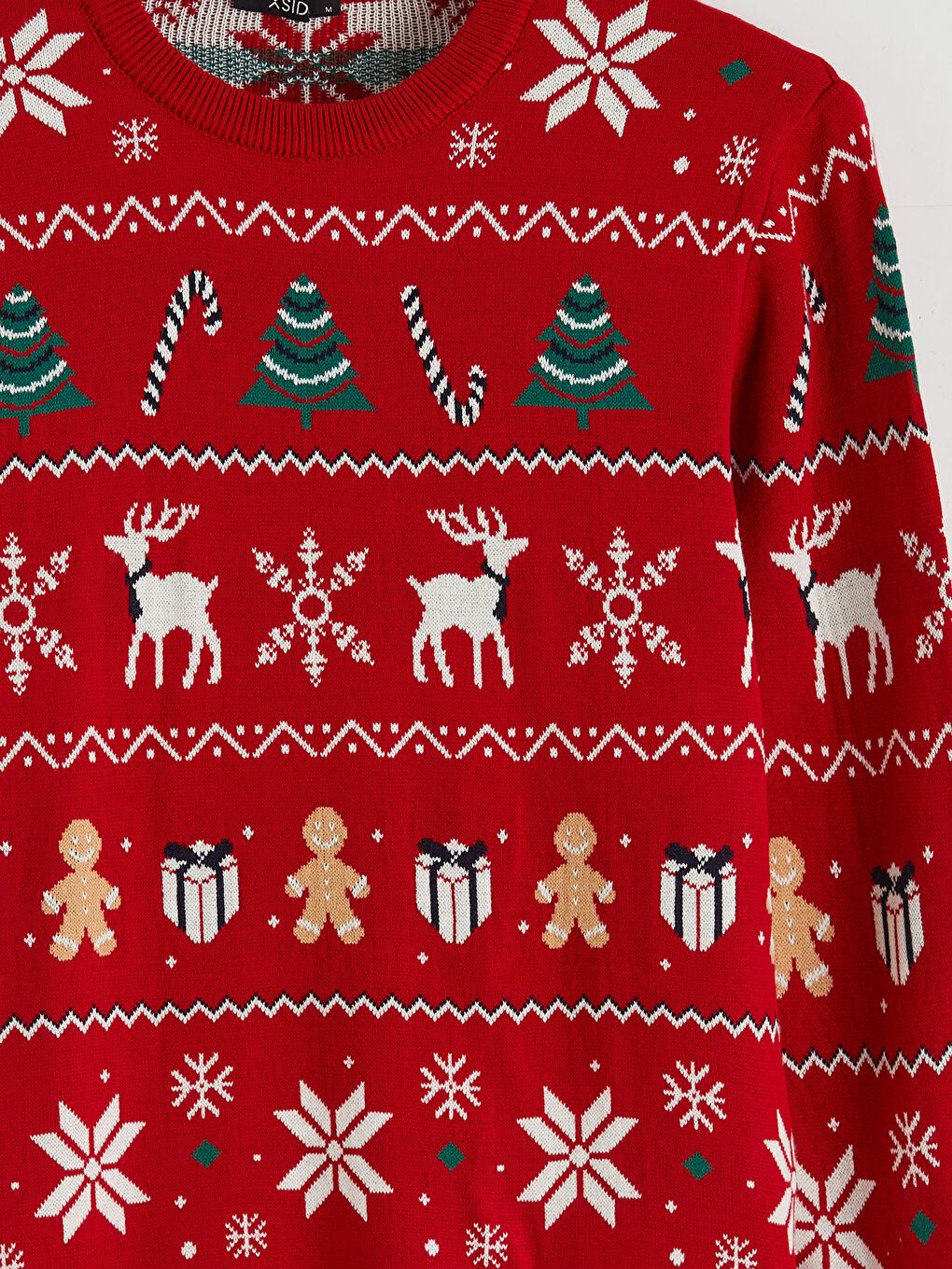 Crew Neck New Year Themed Men's Knit Sweater-5