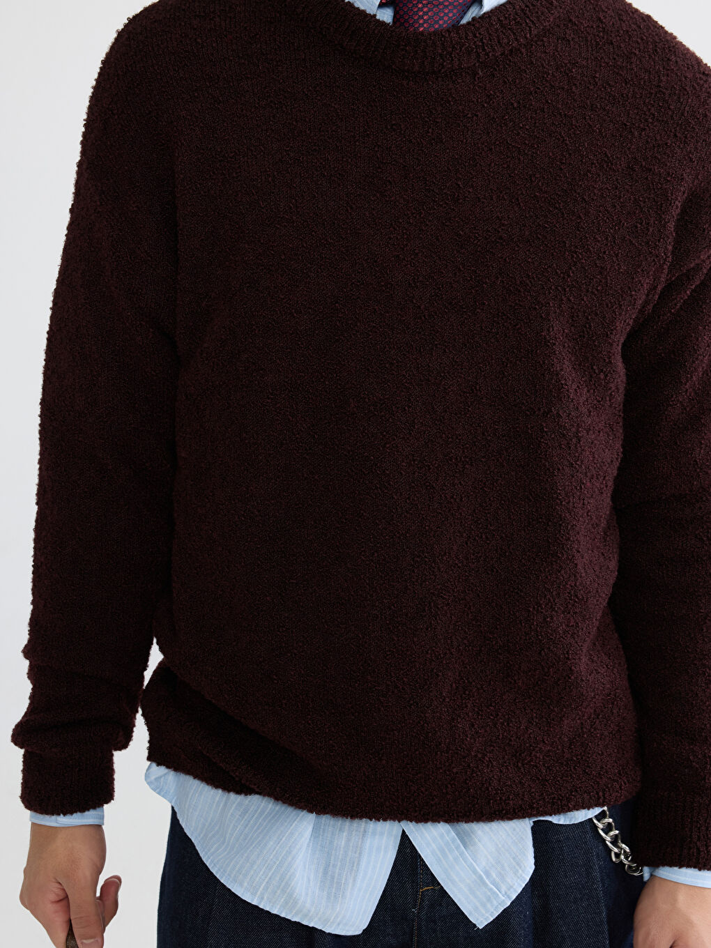 Men's Textured Crewneck Sweater-2